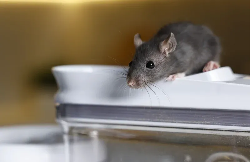 mouse in kitchen looking for food